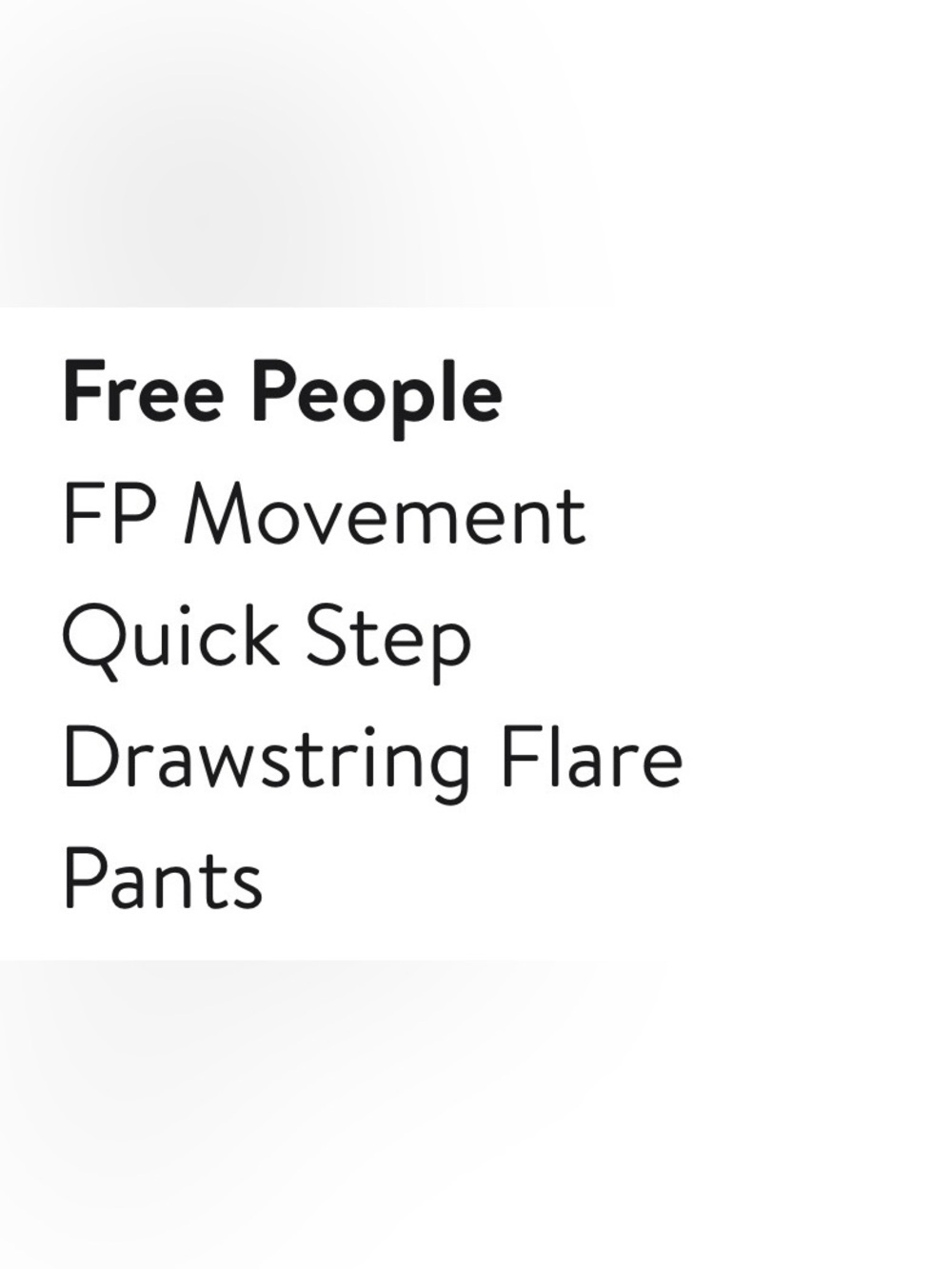Free People -free movement ,quick step, drawstring flare pant. Black , medium - Picture 4 of 5